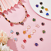 24Pcs 8 Colors Millefiori Glass Pendants PALLOY-PH01845-2
