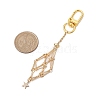 Star 304 Stainless Steel Macrame Chain Pouch Empty Stone Holder Pendant Decoration HJEW-JM02086-2