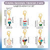 Alloy Enamel Pendant Locking Stitch Markers HJEW-AB00170-2