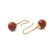 304 Stainless Steel Shell Pearl Round Dangle Earrings for Women EJEW-U020-25G-2