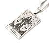 Non-Tarnish 304 Stainless Steel Tarot Pendant Necklaces NJEW-A026-01P-07-2