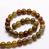 Dyed Natural Agate Round Beads Strands G-E321A-6mm-03-2