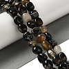 Natural Black Agate Beads Strands G-NH0017-B04-01-2