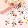 10Pcs Alloy Enamel Clover & Number 2026 & Heart Pendant Decorations KEYC-YW00284-4