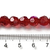 Electroplate Transparent Glass Beads Strands LS-EGLA-A035-T8mm-L07-4