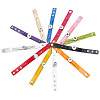 DELORIGIN 11pcs 11 colors Alloy Interchangeable Snap Link Bracelets Settings BJEW-DR0001-02-1