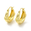 Brass Double Horn Hoop Earrings for Women EJEW-E273-05LG-1