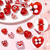 22Pcs 9 Styles Heart Theme Handmade Glass Beads FOIL-FS0001-04-2