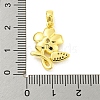 Brass Micro Pave Clear Cubic Zirconia Pendants KK-P263-06C-G-3