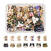 Boutigem 28Pcs 14 Style Printed Alloy Pendants FIND-BG0001-04-9