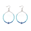 Resin Evil Eye & Acrylic Beaded Big Ring Dangle Earrings EJEW-JE04999-05-1