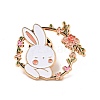 Rabbit Theme Enamel Brooch JEWB-C019-01D-KCG-1