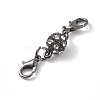 Alloy Rhinestone Magnetic Clasps ALRI-TAC0001-01B-1