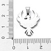 Non-Tarnish 304 Stainless Steel Pendants LS-STAS-D036-13P-3