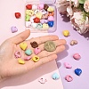 40Pcs 4 Styles Baking Paint Acrylic Pendants OACR-YW0004-48-3
