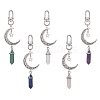 Hollow Moon Alloy Pendant Decoraiton HJEW-JM01428-1