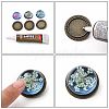 Flat Round Tibetan Style Brooch Cabochon Settings TIBE-S178-AB-NR-6