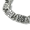 304 Stainless Steel Snake Skin Oval Link Chain Bracelets for Women Men BJEW-C063-10AS-2