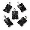 Natural Obsidian Pendants G-B127-09P-04-1