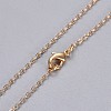 Teardrop Natural Rose Quartz Pendant Necklaces NJEW-JN02321-03-3