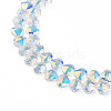 Electroplate Transparent Glass Beads Strands EGLA-N002-36-C01-3