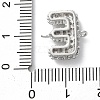 Brass Micro Pave Cubic Zirconia Letter Links KK-I717-04E-P-3