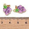 Fruit Alloy Enamel Charms PALLOY-S058-01LG-25-3