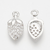 Brass Micro Pave Cubic Zirconia Charms ZIRC-Q014-021P-1