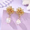 Brass Micro Pave Cubic Zirconia Stud Earrings EJEW-JE07436-1