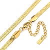 Ion Plating(IP) 304 Stainless Steel Snake Chain Necklace for Men Women NJEW-A027-01G-2
