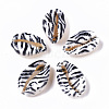 Printed Natural Cowrie Shell Beads X-SSHEL-R047-01-B01-2