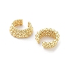 Round Ball Brass Cuff Earrings EJEW-D088-13G-2