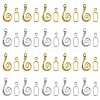 20Pcs 2 Colors Tibetan Style Alloy Hook and Eye Clasps FIND-YW0003-89-1