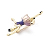 Dancer Alloy Purple & Pink Enamel Pin Brooches JEWB-C037-06G-2