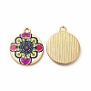 Alloy Printed Pendants PALLOY-D581-03C-1