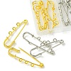 12Pcs 2 Colors Iron Brooch Findings IFIN-FS0001-38-3