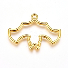 Zinc Alloy Open Back Bezel Pendants PALLOY-D199-16G