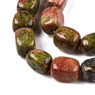 Natural Unakite Beads Strands G-T138-111-1