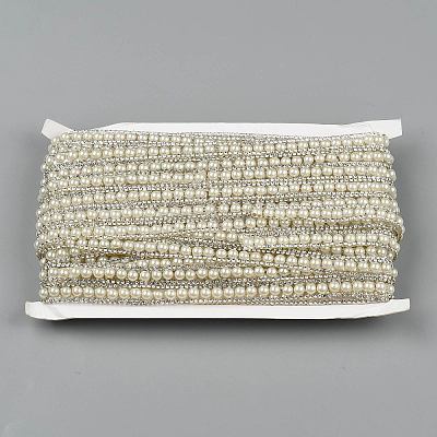 Two Rows Rhinestone Cup Chain((Hot Melt Adhesive On The Back) DIY-GF0001-77-1