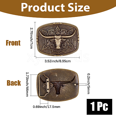 1Pc Alloy Belt Buckles FIND-CL0001-40AB-1