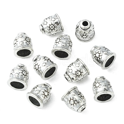 Apetalous Alloy Cord End Caps TIBEB-0672-AS-RS-1