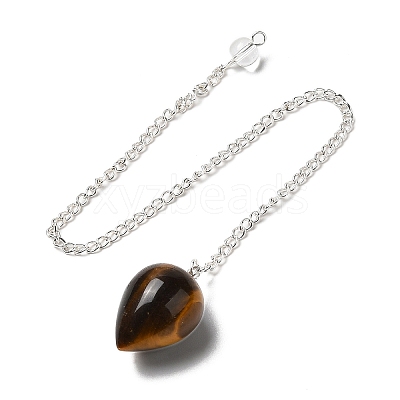 Natural Tiger Eye Dowsing Pendulums G-R492-01S-04-1