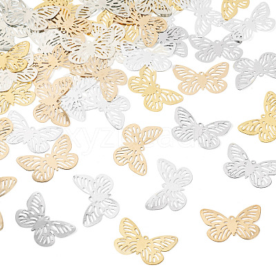 100Pcs 4 Colors Iron Pendants IFIN-TA0001-70-1