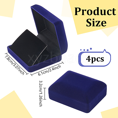 Flocking Jewelry Boxes for Badge CON-WH0112-067A-1