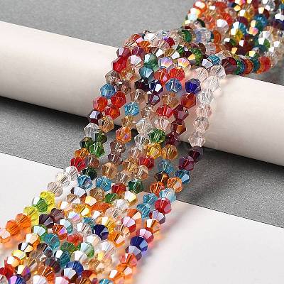Transparent Electroplate Glass Beads Strands EGLA-A039-T3mm-B29-1