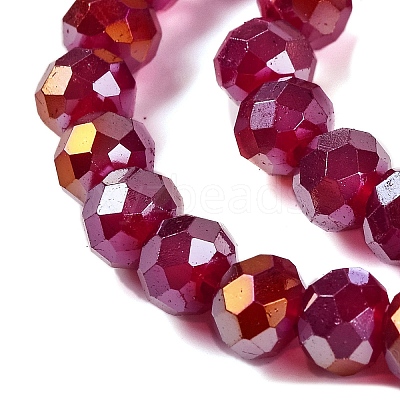 Baking Electroplate Glass Beads Strands DGLA-A039-J6MM-B19-1