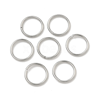Tarnish Resistant 304 Stainless Steel Open Jump Rings X-STAS-J013-10x1mm-01-1