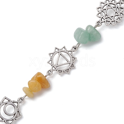 Teardrop Glass with Alloy Pendant Decoraton HJEW-JM02156-1