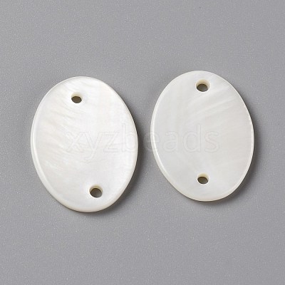 Natural Freshwater Shell Links Connectors SHEL-C001-12A-1