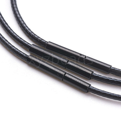 Waxed Cotton Cord Necklace Making MAK-G003-05C-1